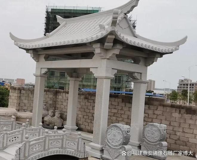 乐鱼官网石雕凉亭在当代设想中的摆放(图2)